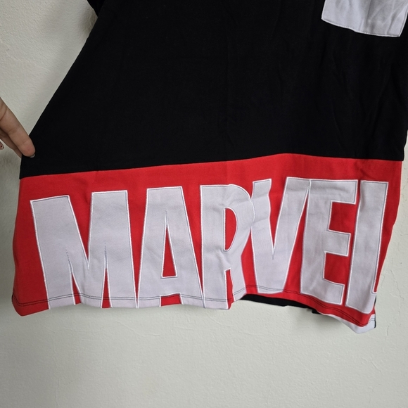 NWT Marvel Logo Ringer Fashion Black Red T-Shirt for Adults XL - Picture 7 of 8